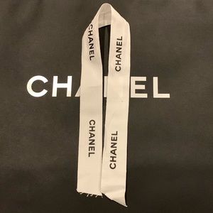 Chanel white ribbon